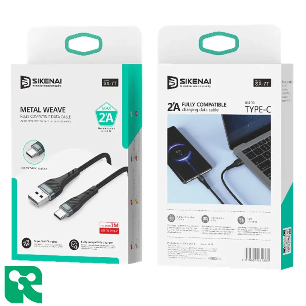کابل شارژ (usb بهtype-c) سیکنای SX-7T