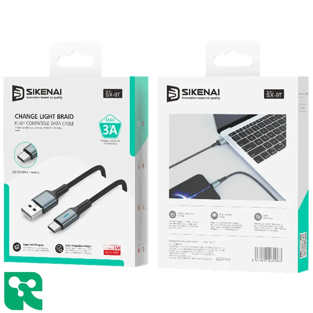 کابل شارژ (usb به type-c) سیکنای SX-9T