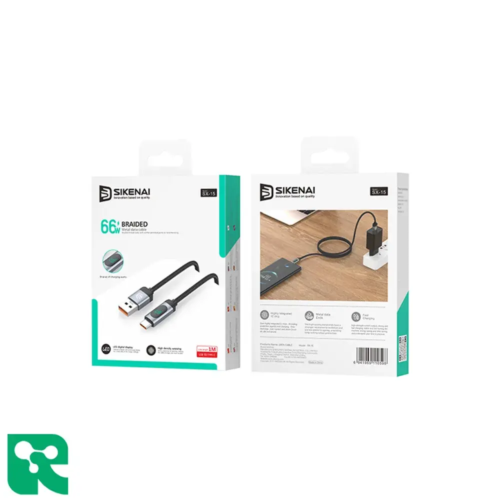 کابل شارژ (USB به TYPE-C) سیکنای SX-15